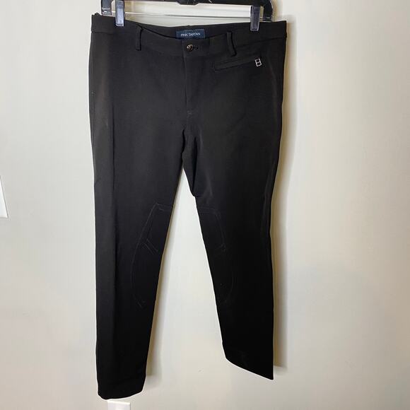 Pink Tartan equestrian style black pants - Picture 5 of 9